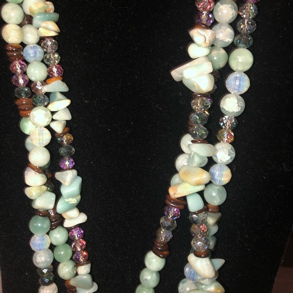 Luxurious Jade & Jasper Italian made necklace set! - Picture 2 of 6